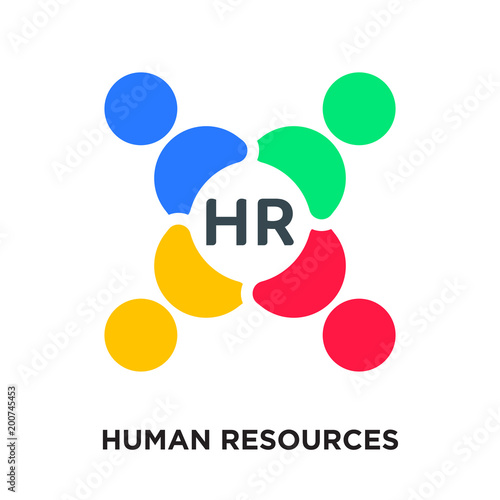 human resources logo isolated on white background for your web, mobile and app design