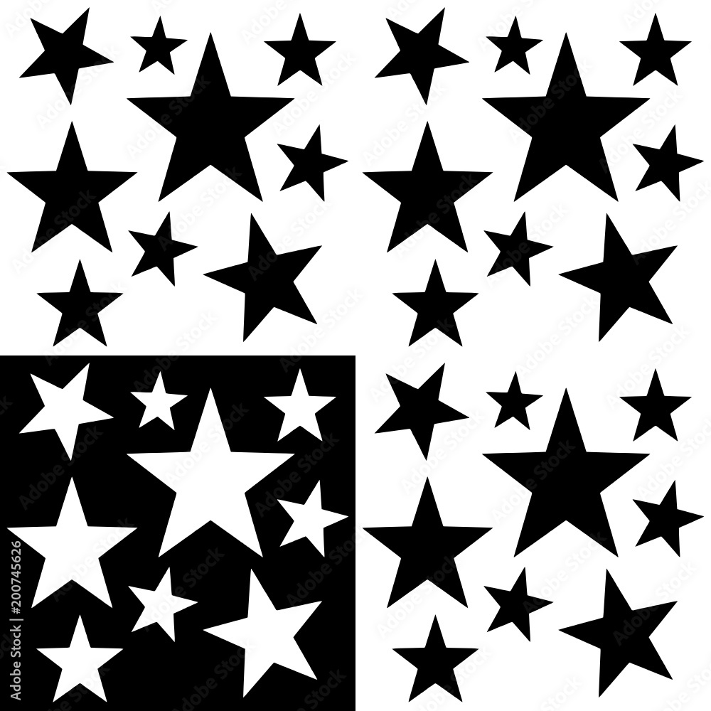 Background with a ive-pointed stars in a black - white colors Background with a ive-pointed stars in a black - white colors
