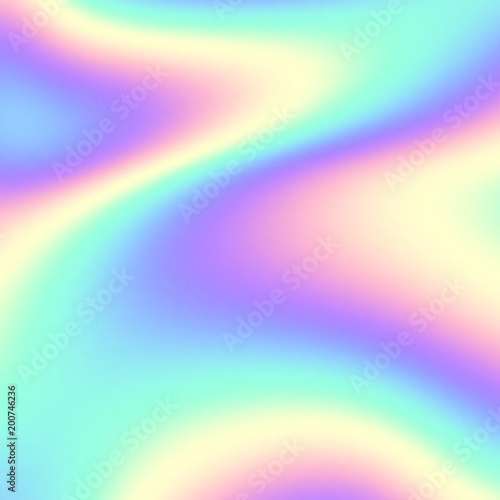 Soft blending abstract gradient background vector. Blur smooth background. Holographic colors. Vector image.