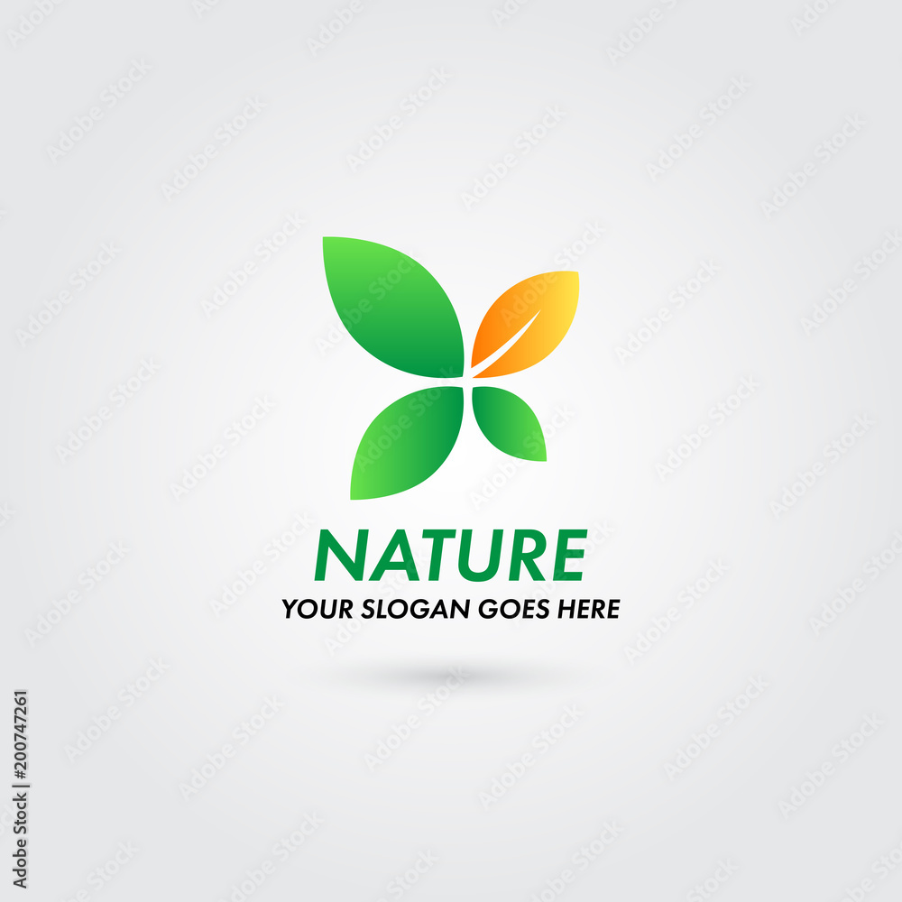 Logo Nature Leaf Concept Template Logo Nature Leaf Concept Template