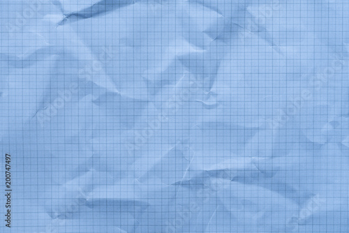Photos crumpled graph or blueprint paper texture and background
