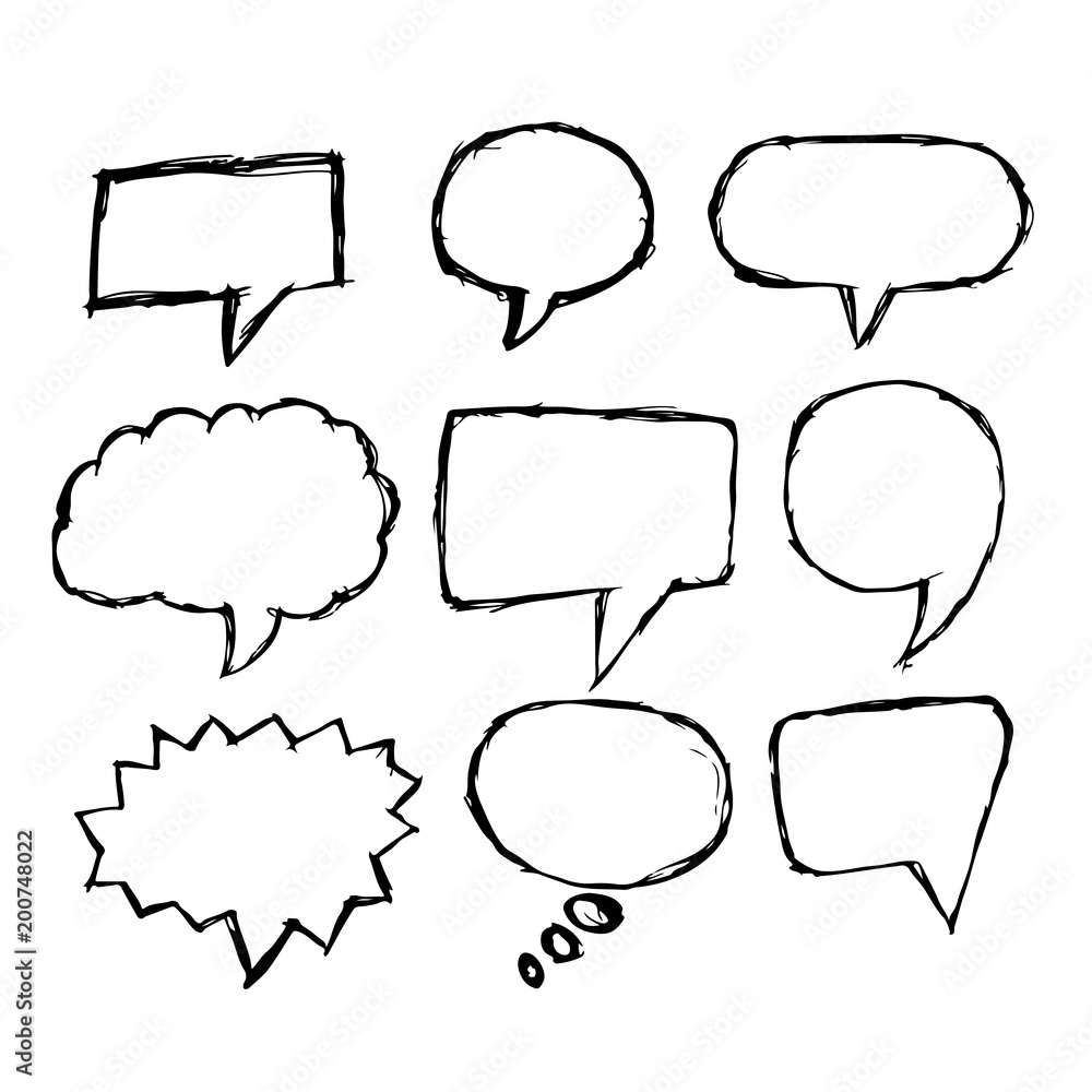 Speech Bubble hand drawn icon Speech Bubble hand drawn icon