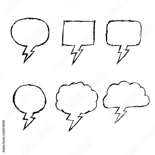 Speech Bubble hand drawn icon