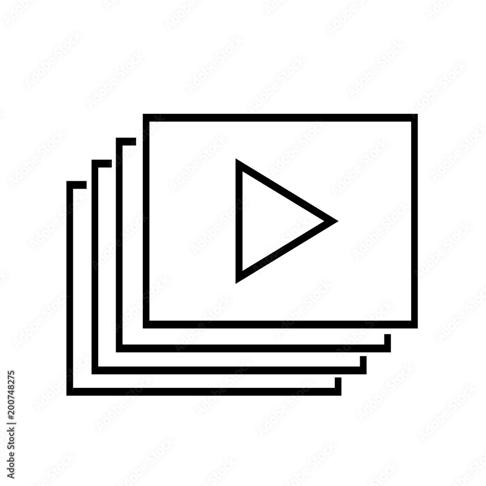 Video stream play icon Video stream play icon