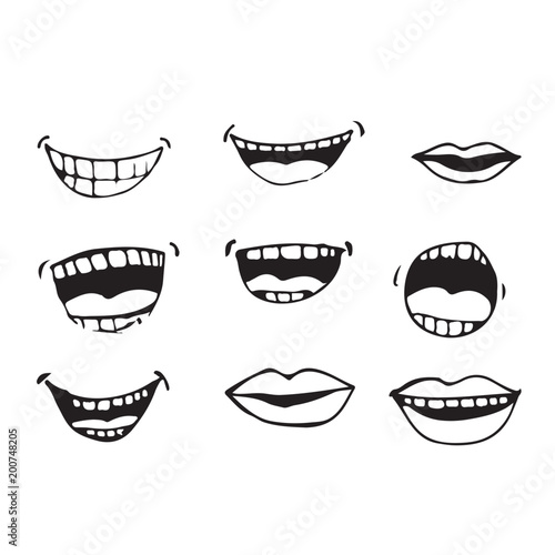 cartoon mouth icon photo