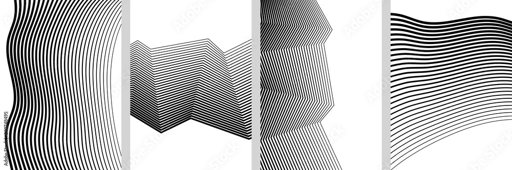abstract background many polyline lines from thick to thin52