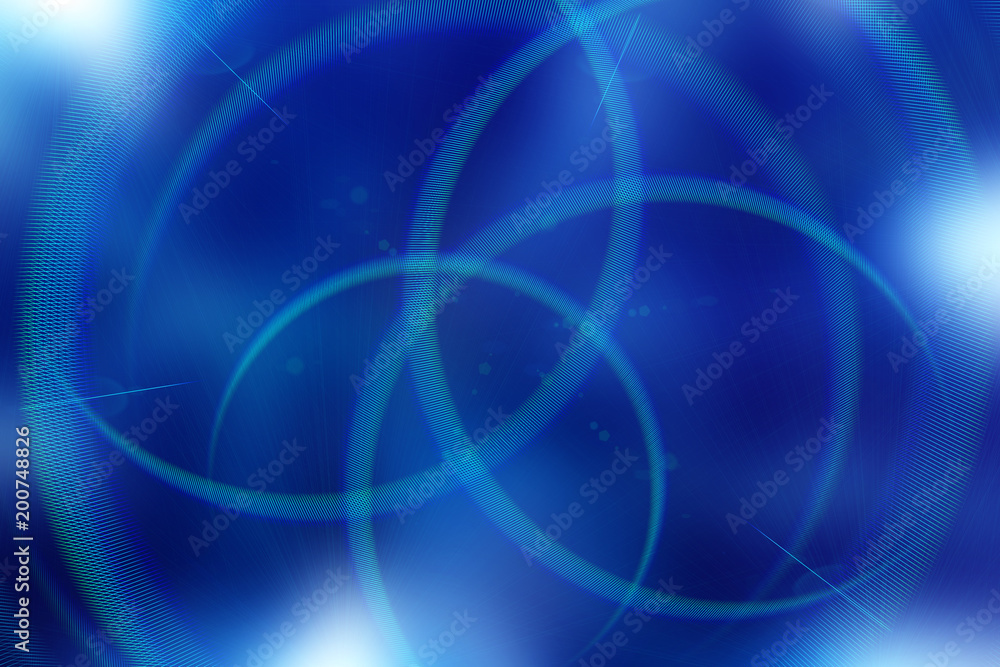 Abstract blue background with circles, resplendent Abstract blue background with circles, resplendent