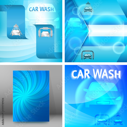 auto service infographics template flyer design element03