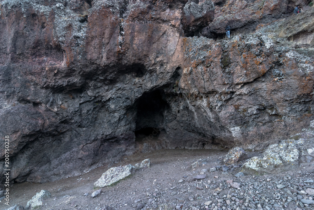 Rock shelters used by Armenian pilgrims when visiting Mt. Ararat in the past.