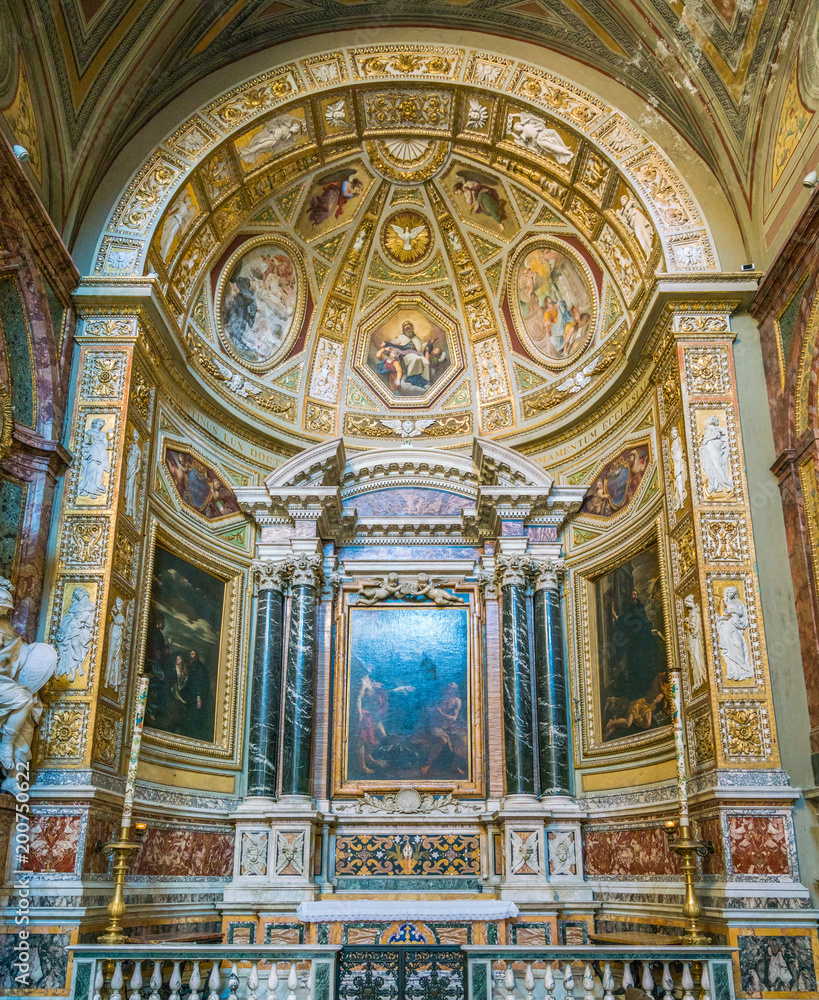 Side chapel in the Church of Sant'Agostino in Rome, Italy.