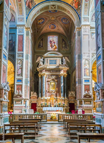Main altar in the Church of Sant'Agostino in Rome, Italy. photo