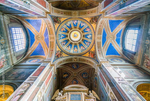 The dome of the Church of Sant'Agostino in Rome, Italy. photo