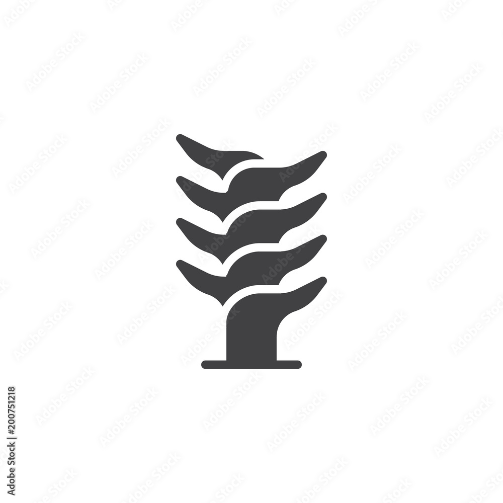 Aloe stalk vector icon. filled flat sign for mobile concept and web design. Plant simple solid icon. Symbol, logo illustration. Pixel perfect vector graphics
