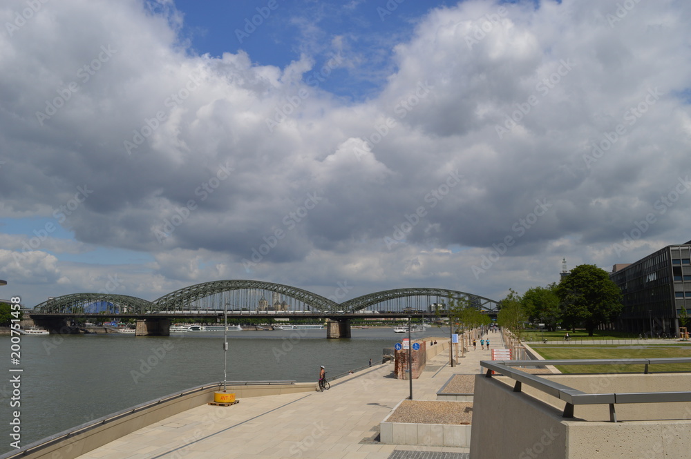 Fototapeta premium Metal bridge in Cologne