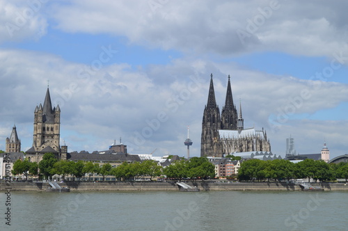 Cologne (Koln) panorama with Cologne cathedral  © brdjabg