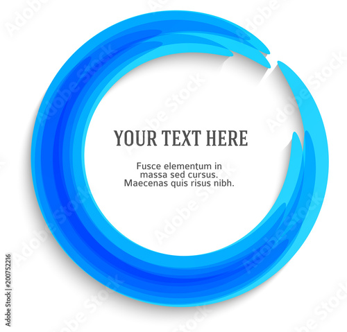 Design element Label blank template Blurry gradient lines circle ring09