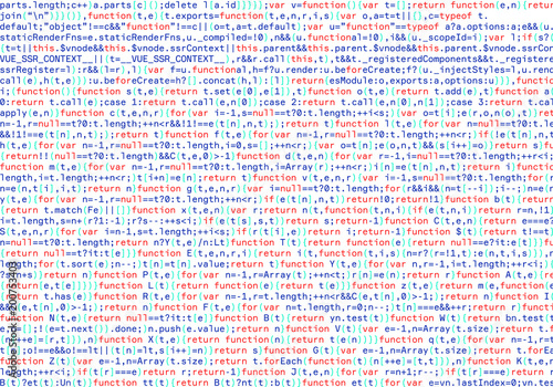 Software. Web Developer Programming Code. Javascript Random Parts of Program Code. photo