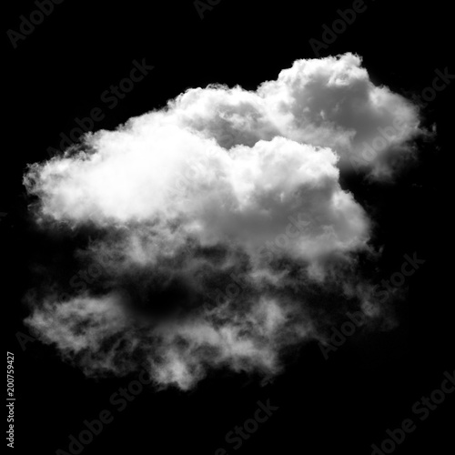 White clouds isolated over black background illustration