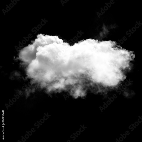 White clouds isolated over black background illustration