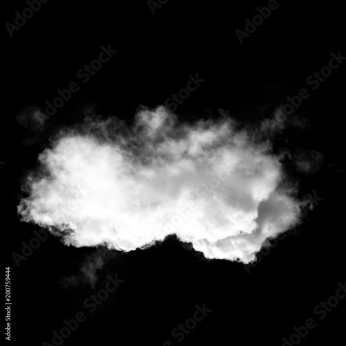 White clouds isolated over black background illustration © Studio-M