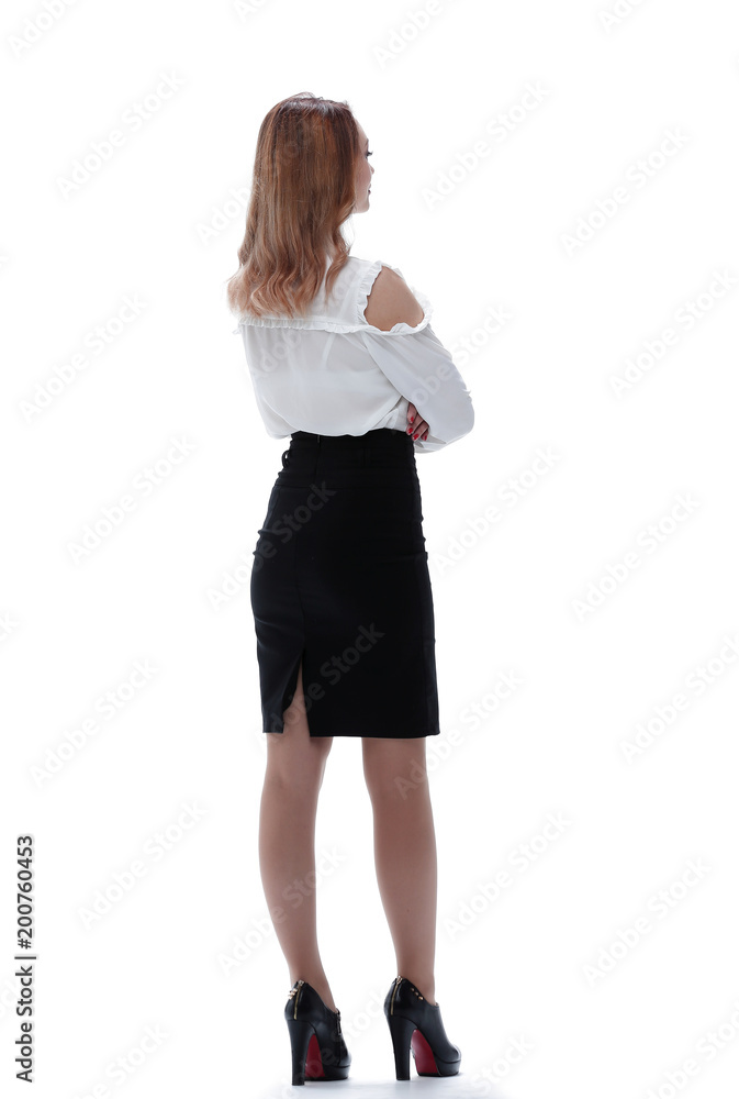 back view of beautiful business woman. back view of beautiful business woman.