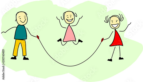 Kinder beim Seilspringen