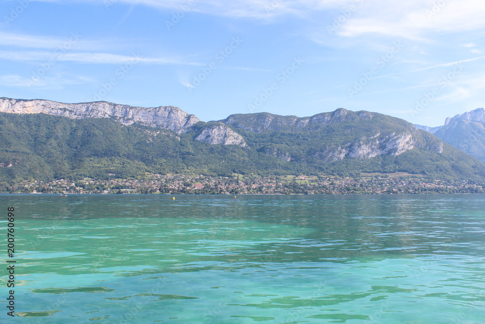 Fototapeta premium Annecy lake and mountains