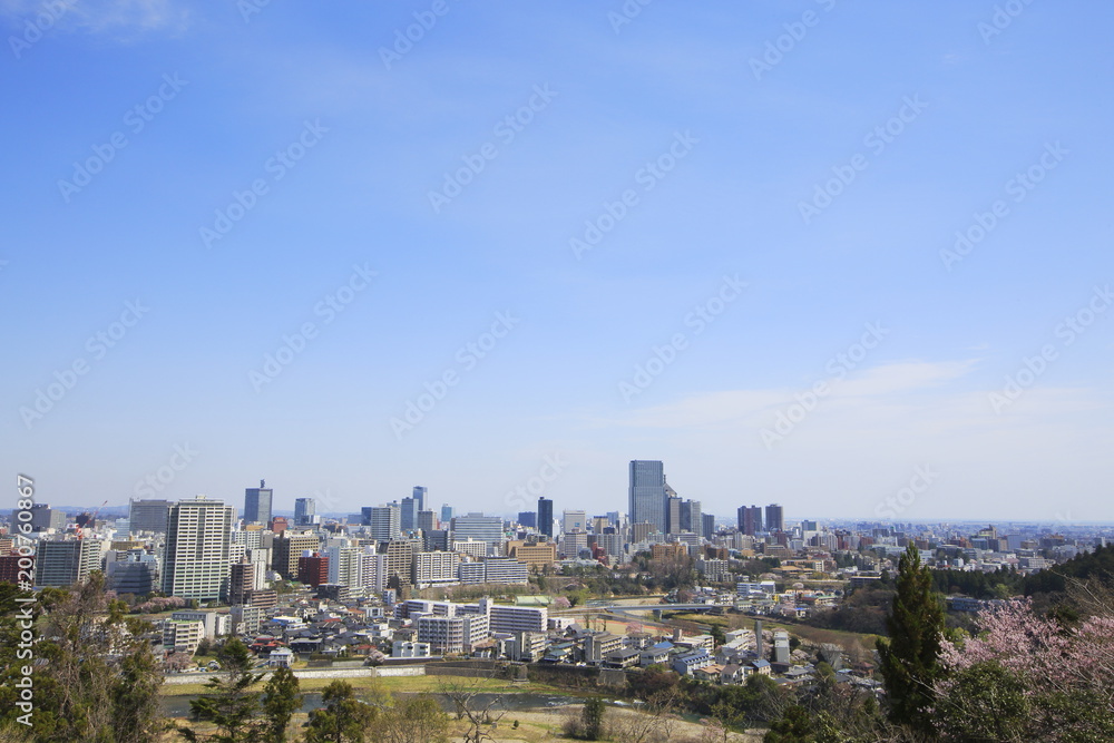 Panoramic view of Sendai City