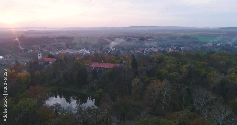 Benyovszky castle with autumn colors Benyovszky castle with autumn colors