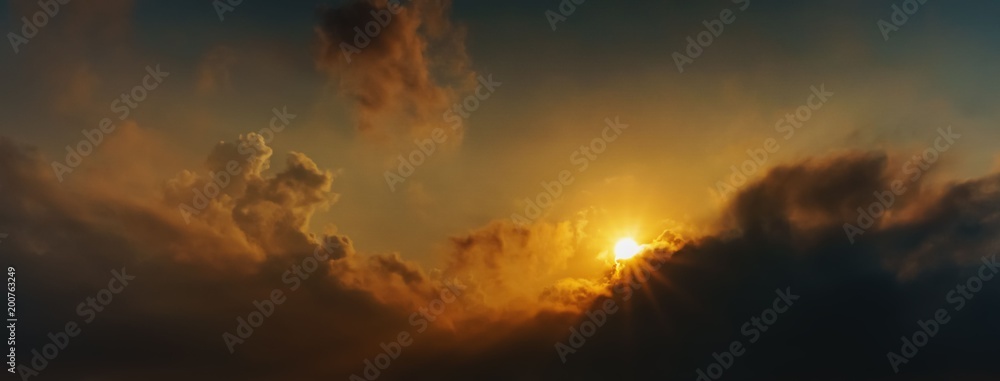 panorama sunrise sky and cloudy at morning panorama sunrise sky and cloudy at morning