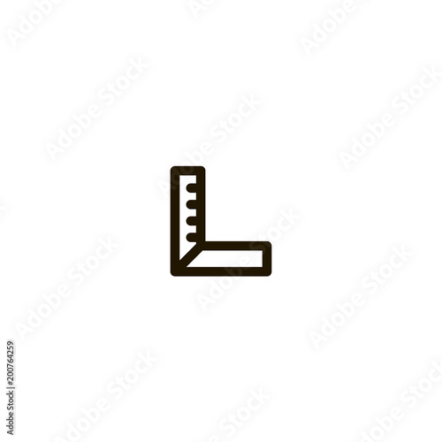 ruler icon. sign design photo