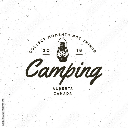 vintage wilderness logo. hand drawn retro styled outdoor adventure emblem. vector illustration