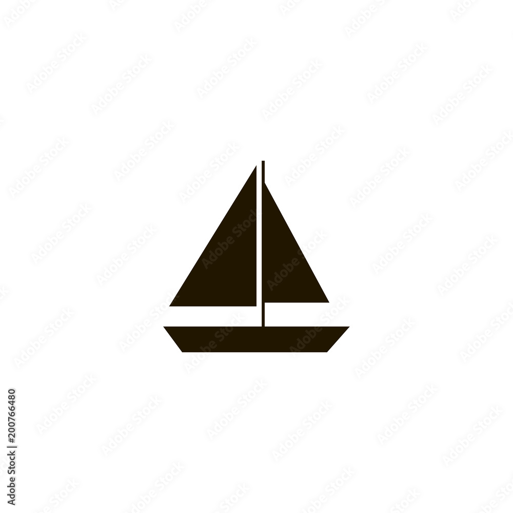 sailboat icon. sign design