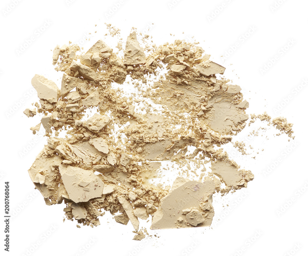 Obraz premium Crushed texture of gently yellow eye shadow or powder
