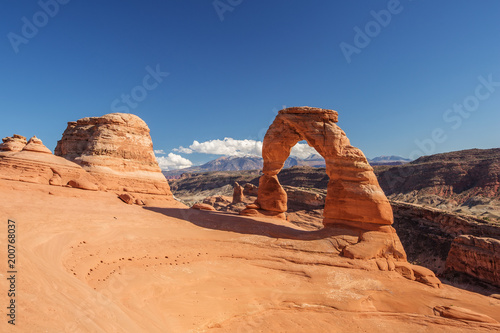 Delicate arch in Arches National Park in Utah  USA