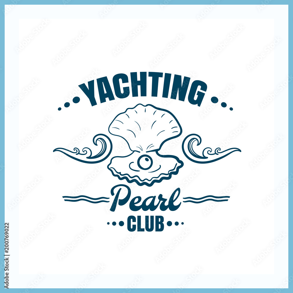 Obraz premium Yachting Club Pearl Badge