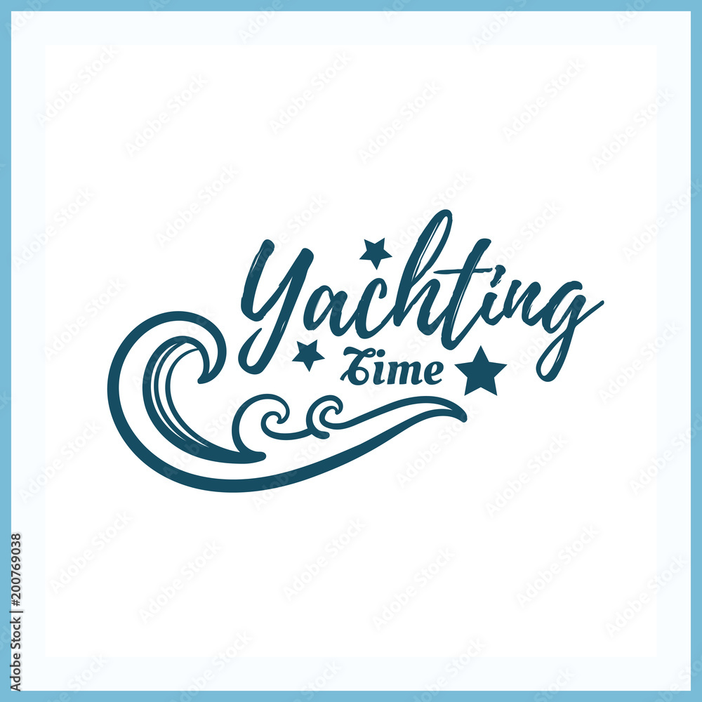 Obraz premium Yachting Time Badge