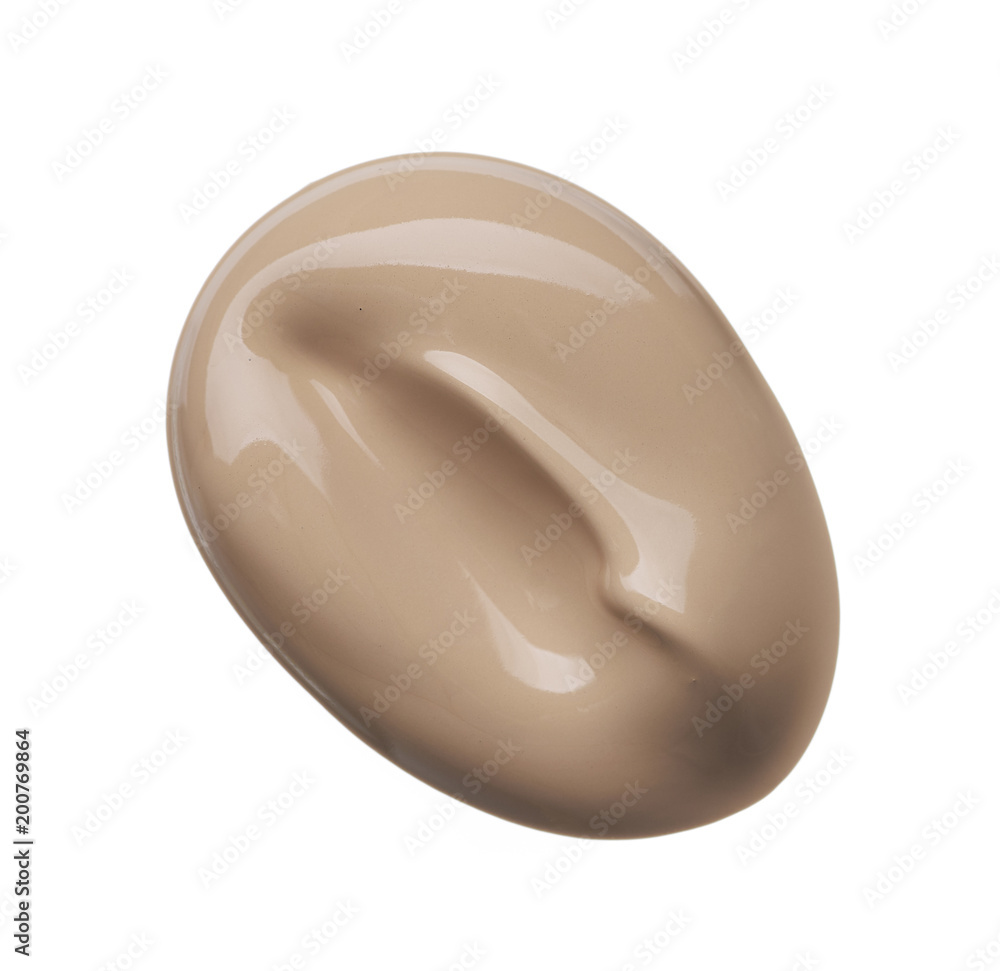 Light beige makeup smear of creamy foundation Light beige makeup smear of creamy foundation