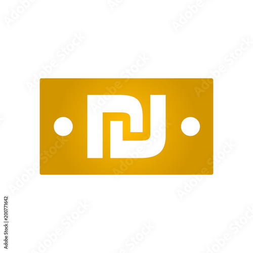 shekel bill icon, israeli money. shekel icon