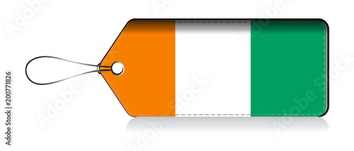 Côte d'Ivoire flag label, Label of prouct made in Ivory Coast