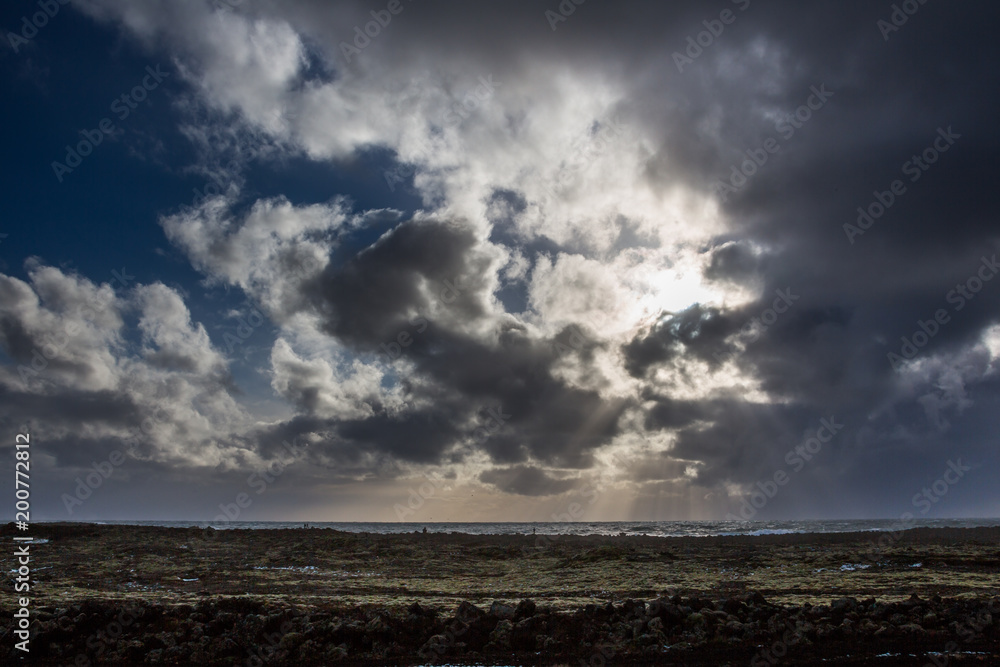 Wolken über Island