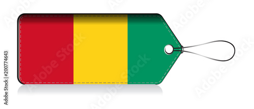 Guinea label flag, Label of prouct made in Guinea photo