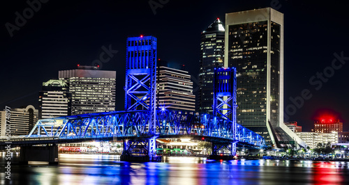 Jacksonville Florida Skyline at Night photo