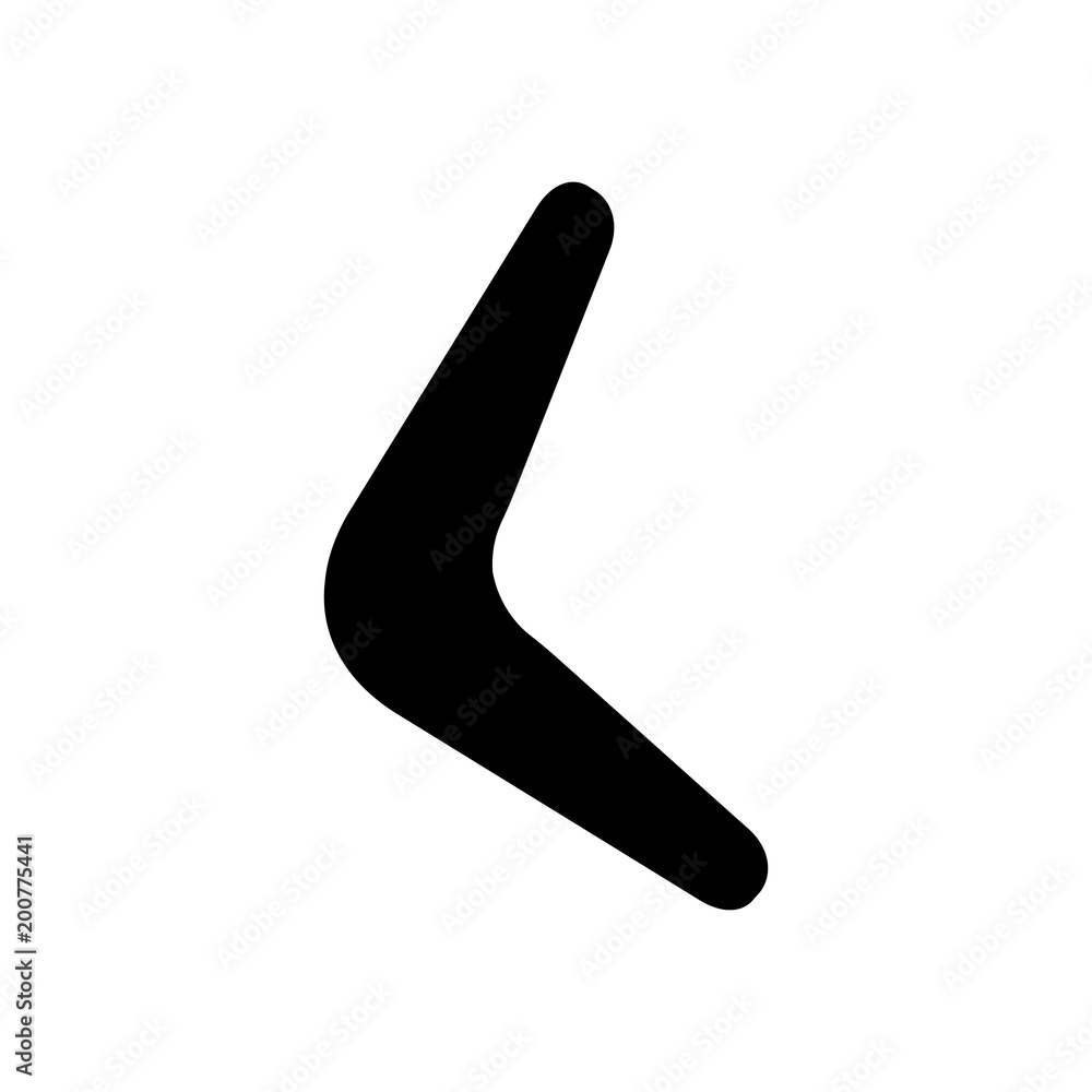 Boomerang silhouette illustration Boomerang silhouette illustration