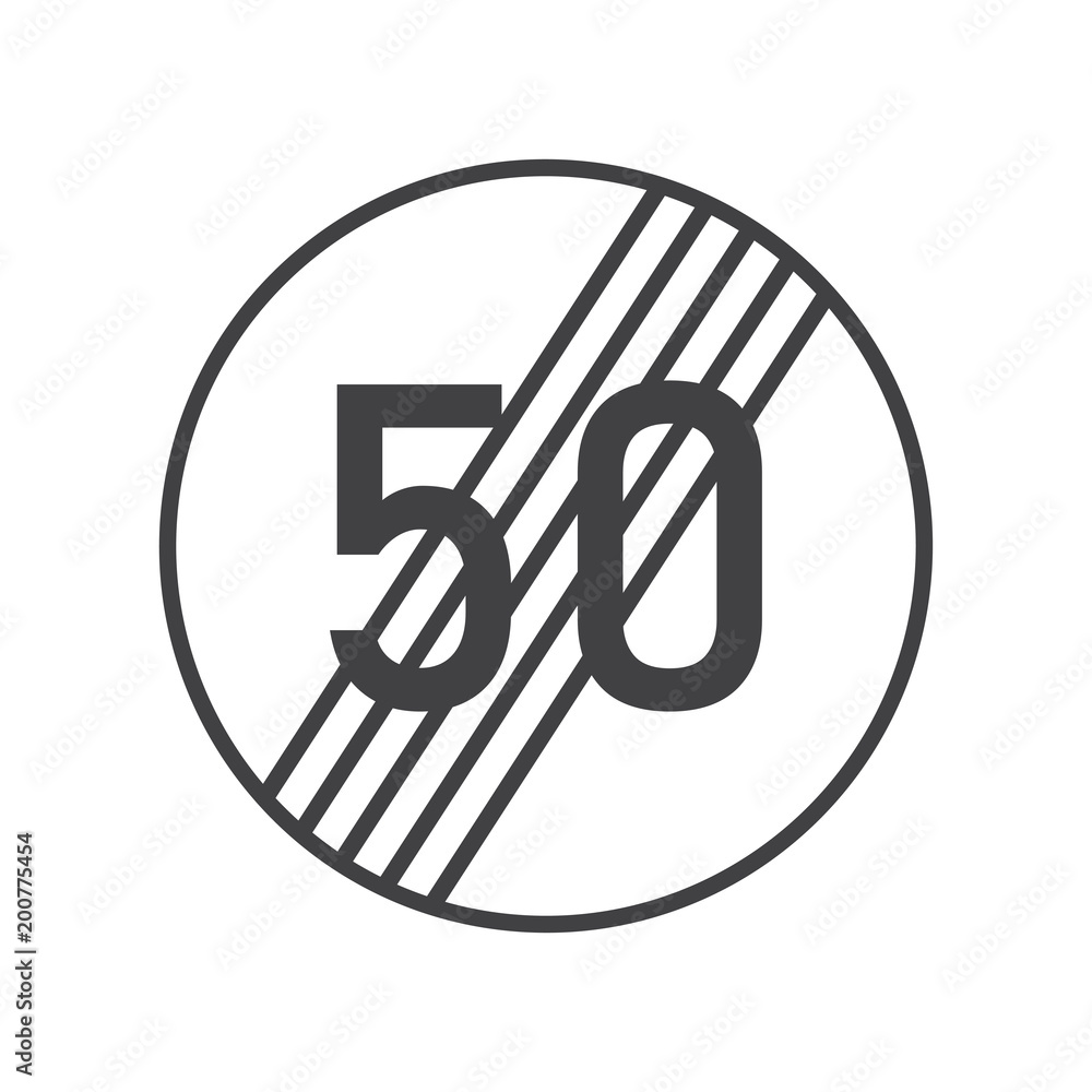 End of maximum speed limit End of maximum speed limit
