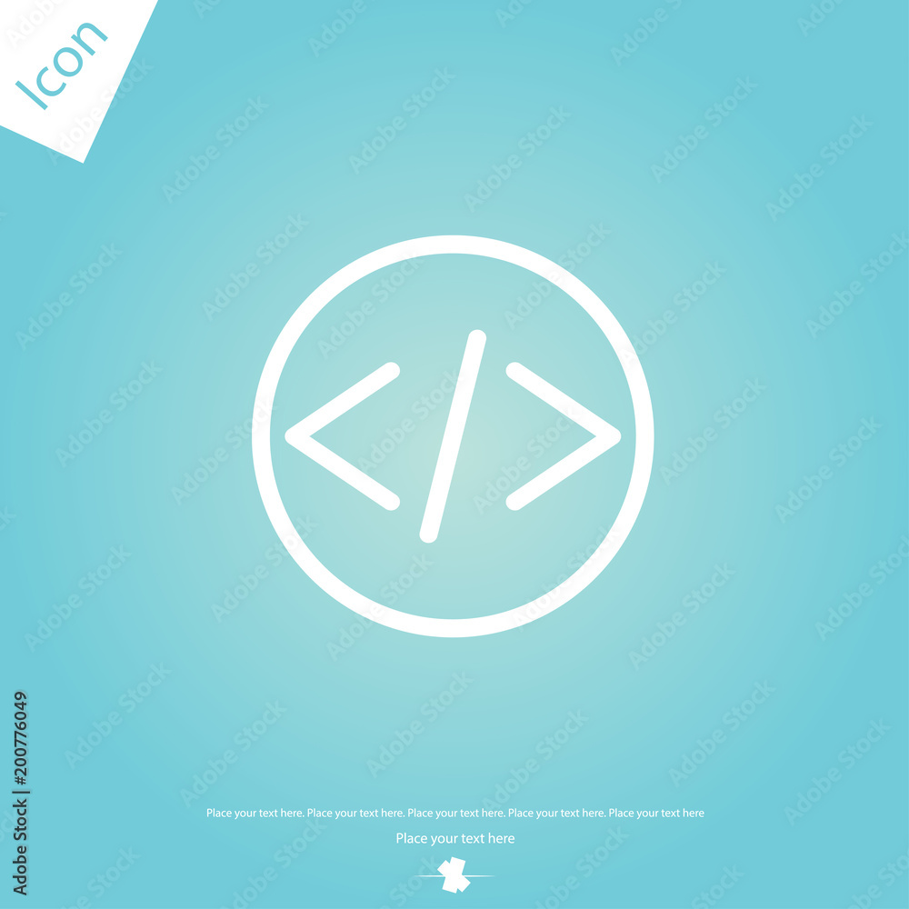 Code vector Icon Code vector Icon