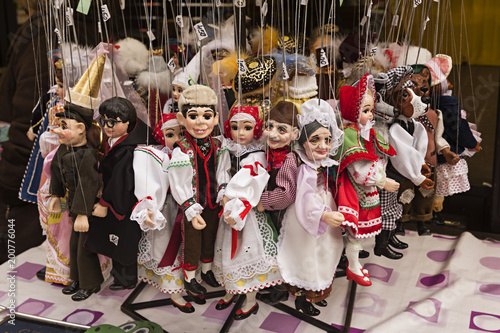 Marionetas típicas en Praga.