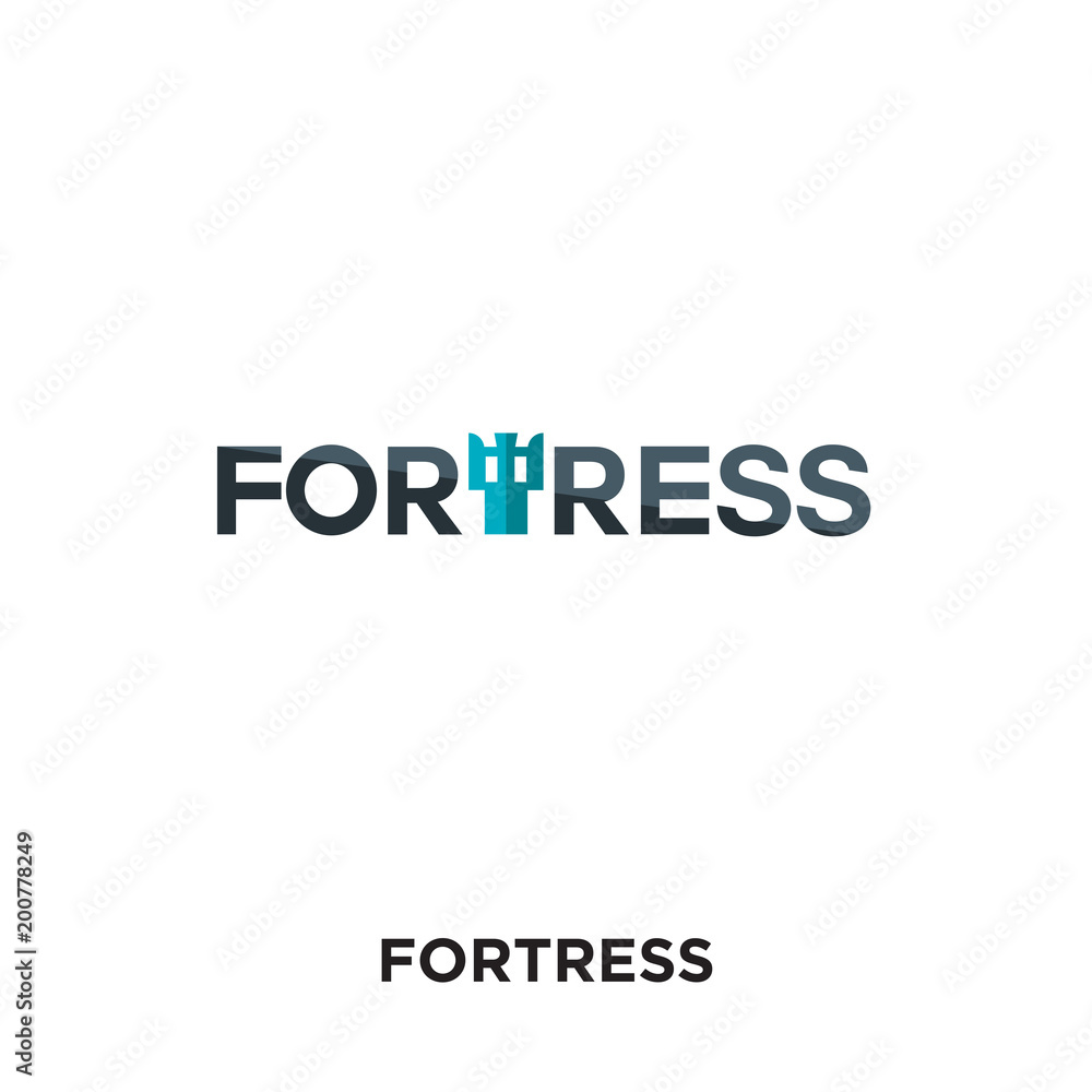 fortress logo isolated on white background for your web, mobile and app design fortress logo isolated on white background for your web, mobile and app design