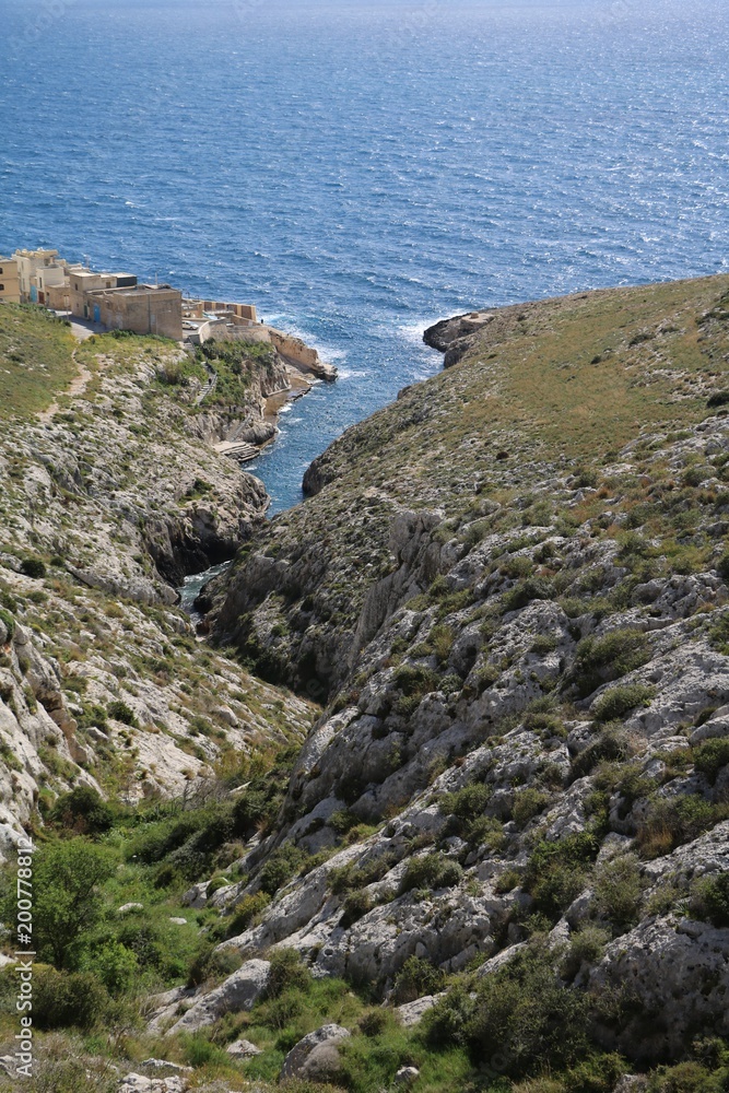 Wied Iż-Żurrieq at the Mediterranean Sea, Malta