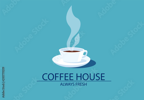 Vector of a coffee house logotype